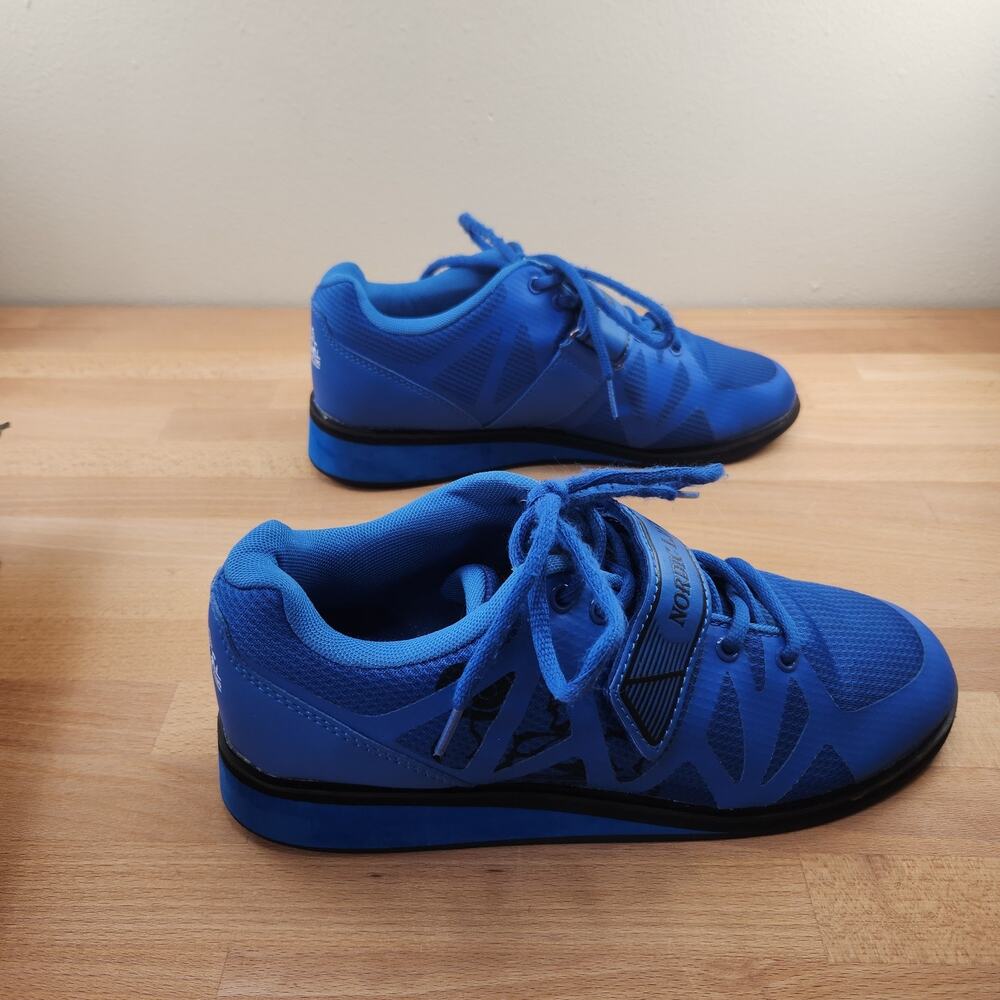Nordic Lifting Weightlifting Shoes Men's 10 Blue Mesh Gym Sneakers - Picture 3 of 10